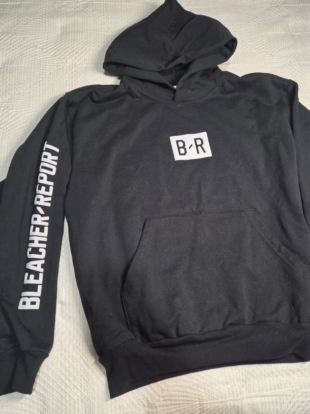 Bleacher Report Graphic Hoodie Independent Trading Co. Black Men Sz L Made USA